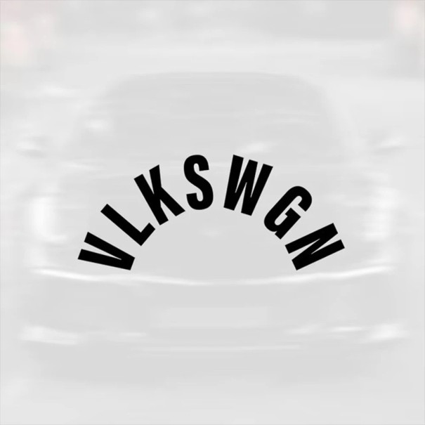 Samolepka na auto 30 x 13 cm Vinylová nálepka VLKSWGN Zadný stierač Dekorácie vozidla Motorka Helma Nákladné auto Styling Exteriéru čierna