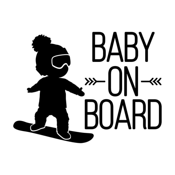 Samolepka na auto baby on board B480 černá 1