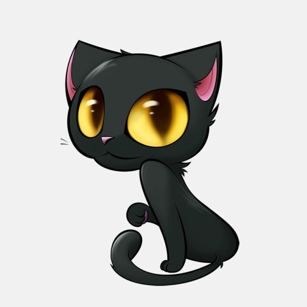 Samolepka na auto černá kočka 1