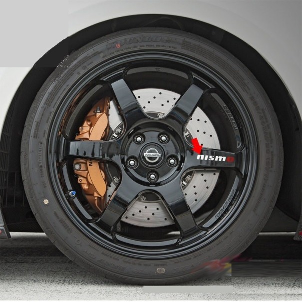 Samolepka na auto Nismo 4 ks biela