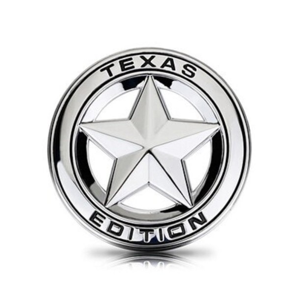 Samolepka na auto texas edition stříbrná