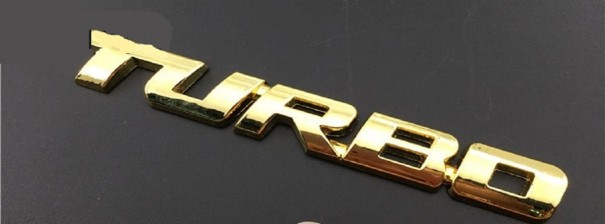 Samolepka na auto turbo zlatá