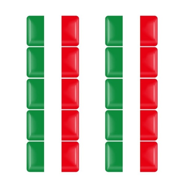 Samolepka vlajka Itálie 10 ks 1
