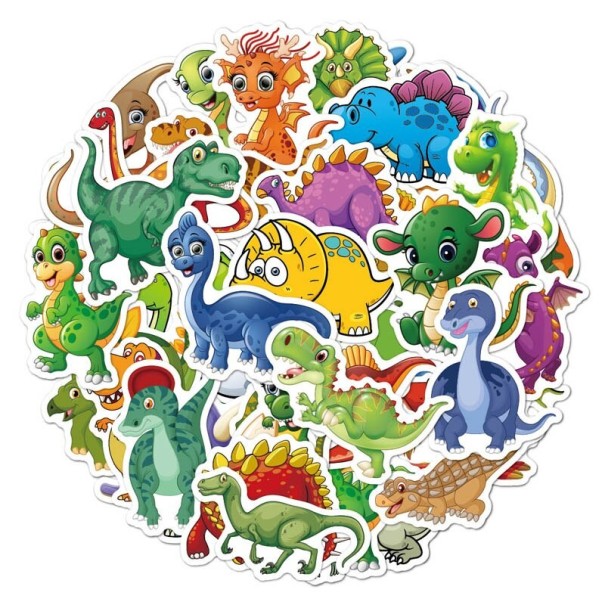 Samolepky dinosauři 50 ks 2