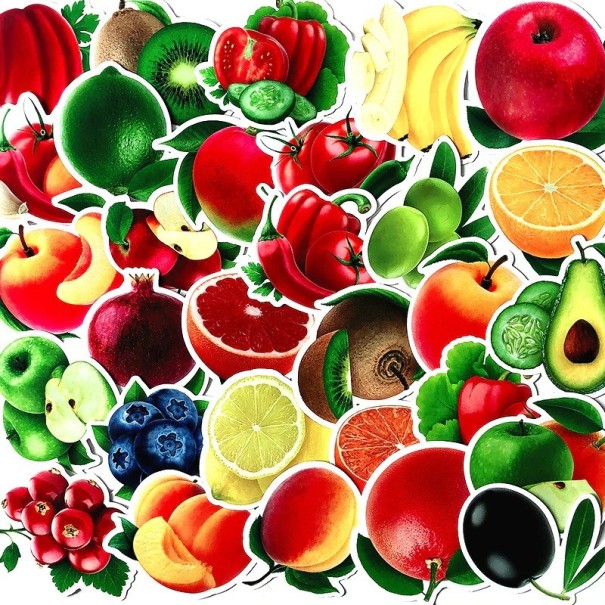 Samolepky ovoce 100 ks 1