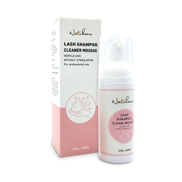 Šampon na řasy 60 ml Jemná čisticí pěna Bez podráždění Pro prodloužené řasy Odličovač a čistič lepidla 1