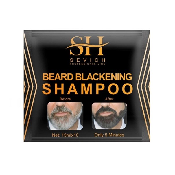 Șampon natural cu vopsea pentru barbă neagră Șampon pentru barbă neagră Șampon colorat bărbați 15 ml 5 buc. 1