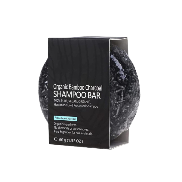 Șampon solid anti-gri Șampon anti-gri cu bambus cărbune negru Șampon hrănitor solid pentru reducerea cenușii Săpun de păr 60g 1