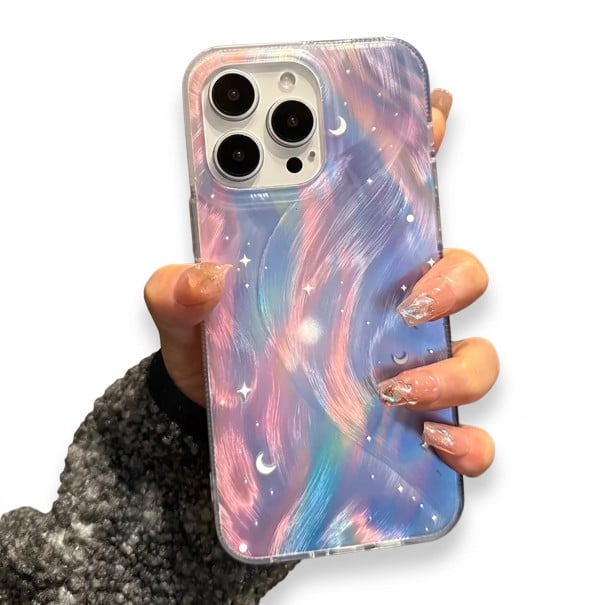 Samsung Galaxy S25+ Tok Csillogó Átmenettel Fényes Hátsó Borítás Anyag Polikarbonát és TPU Hőre Lágyuló Poliuretán Mobil Tok 3