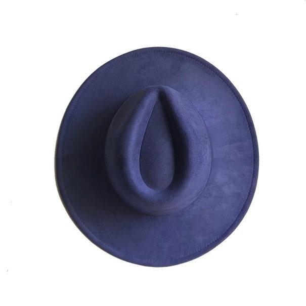 Samtzylinder 55–58 cm Breite Krempe 9,5 cm Retro eleganter Hut Polyester Baumwolle Gesellschaftlicher Kostümzylinder Karneval historischer Stil dunkelblau