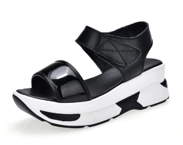 Sandale de velcro de vară pentru femei negru 39