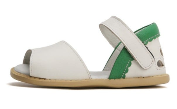 Sandale retro pentru fete alb 22