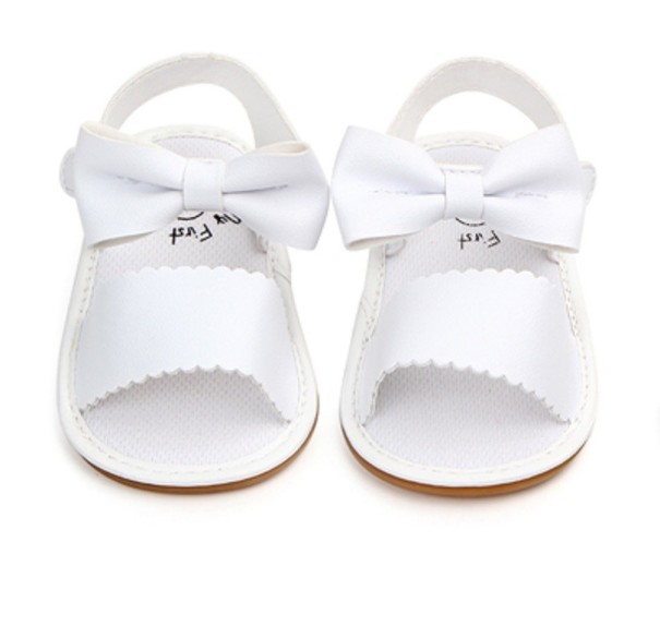 Sandalen für Mädchen weiß 0-6 Monate