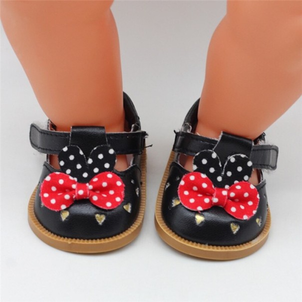 Sandalen voor pop A28 zwart