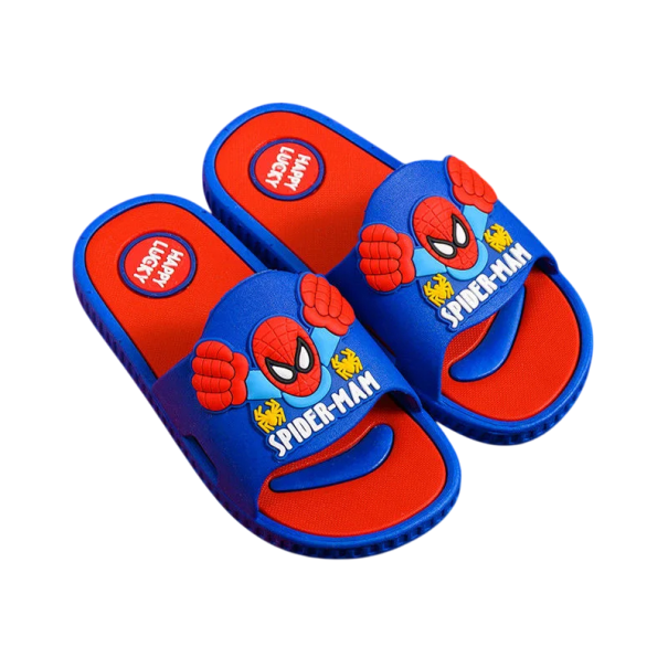 Sandales pour garçons avec motif Spider-Man Chaussures pour enfants souples avec semelle antidérapante Chaussures d'été pour garçons Sandales de bande dessinée confortables bleu 31