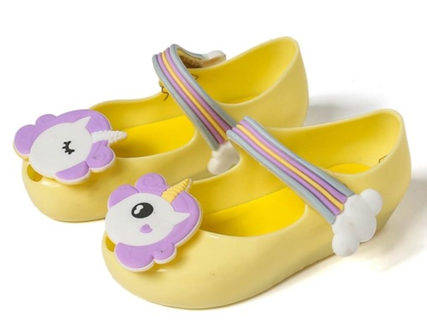 Sandalias de goma para niñas A1098 amarillo 22