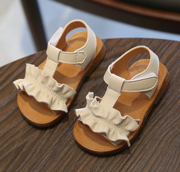 Sandalias de goma para niñas A1100 beige 24