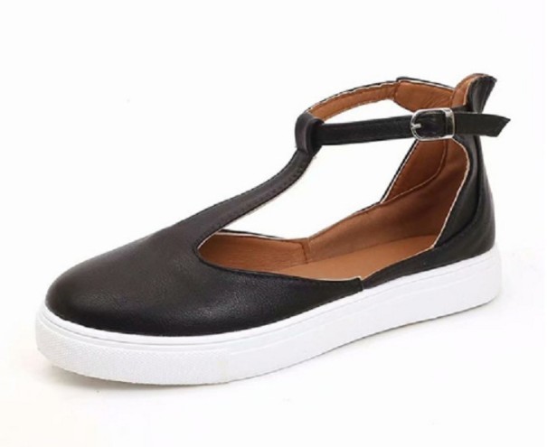 Sandalias de mujer con hebilla negro 36