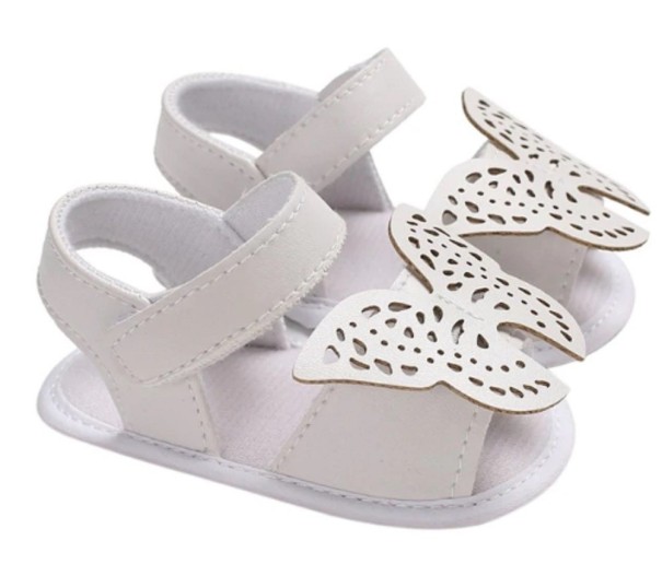 Sandalias de niña con lazo blanco 18