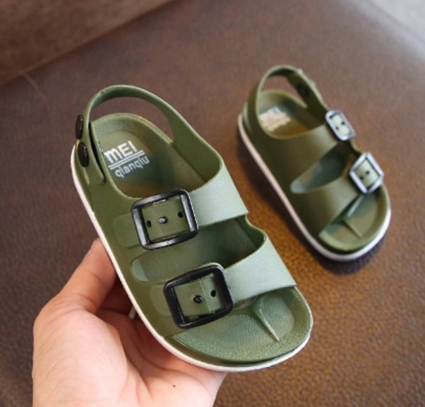 Sandalias de niño con hebillas verde 31