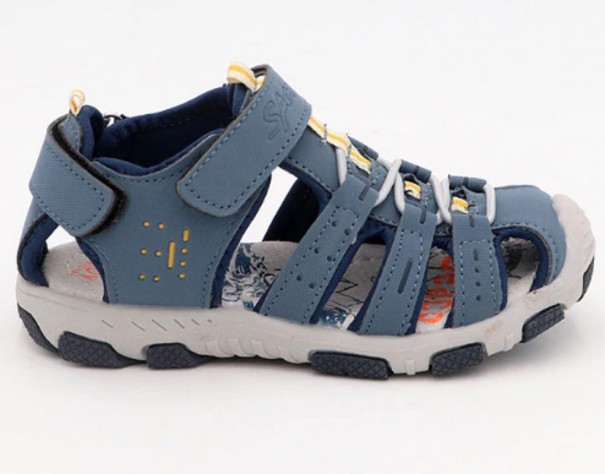 Sandalias de tiras para niños A893 gris 24