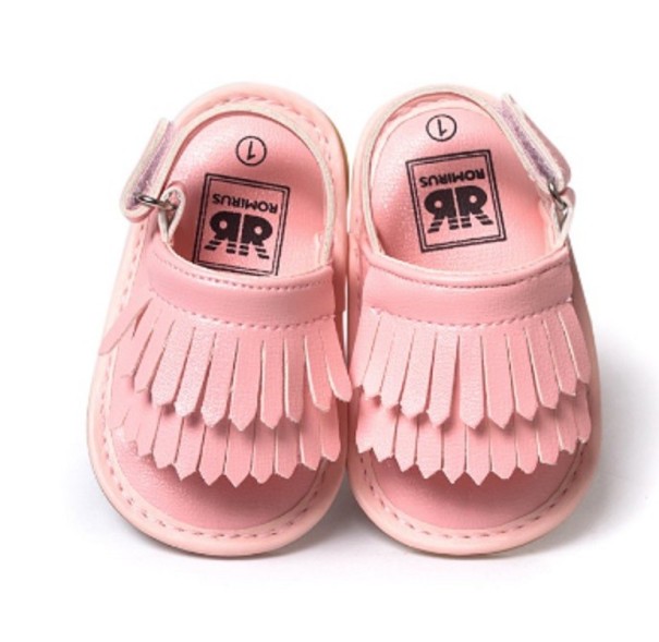 Sandalias para niños pequeños rosa claro 0-6 meses
