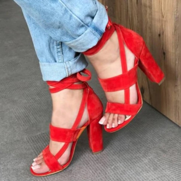 Sandały damskie Bella czerwony 38