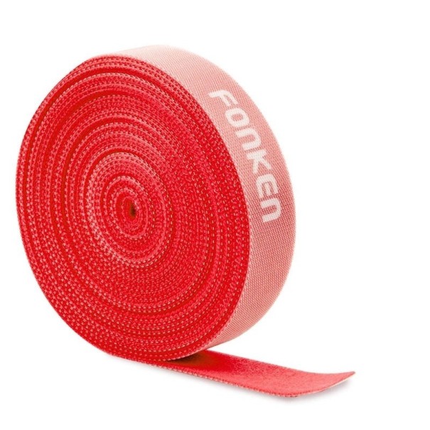Sangle de compression avec velcro rouge 5 m