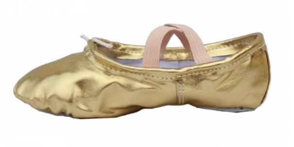 Sapatos de balé femininos dourado 35