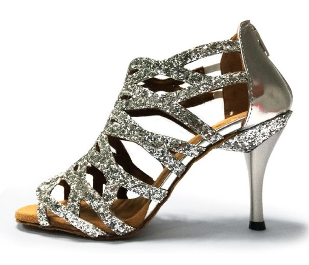 Sapatos de dança femininos - Lodiças A847 prateado 41