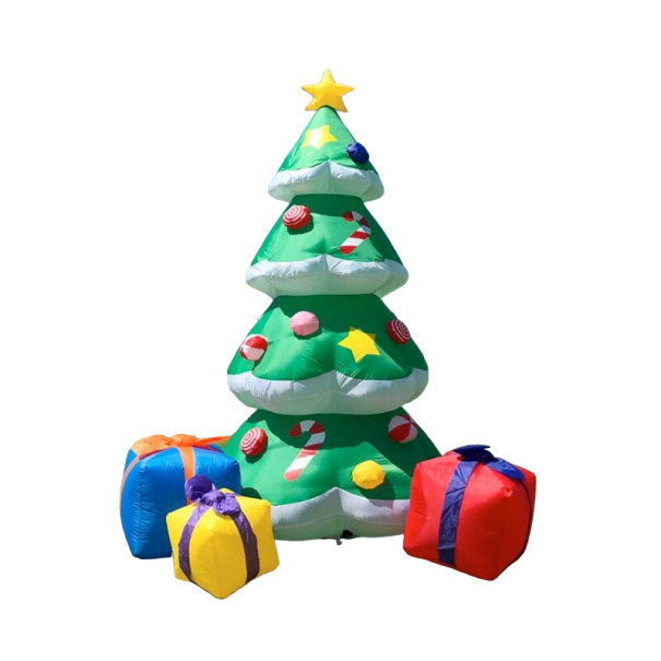 Sapin de Noël gonflable avec des cadeaux 1