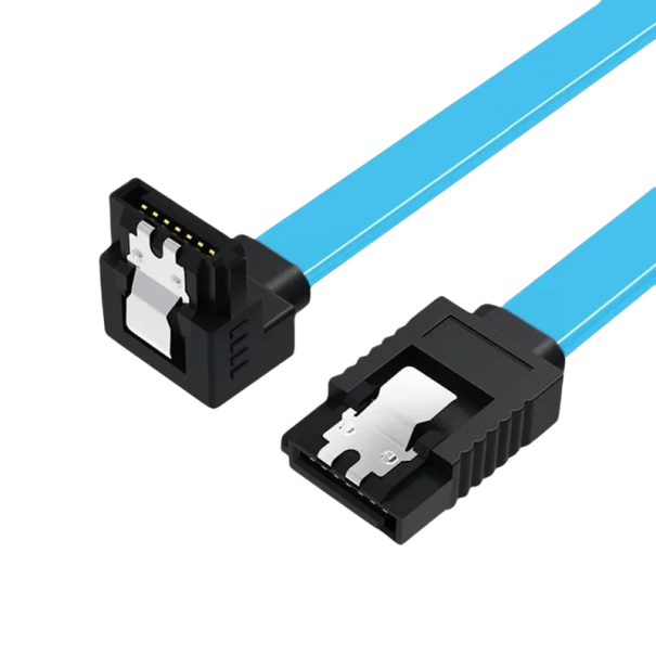 SATA 3.0 datakabel 39 cm til harddiske Hurtig overførsel 6 Gbps Retvinklet vinklet stik Kompatibilitet SSD HDD Notebook PC blå