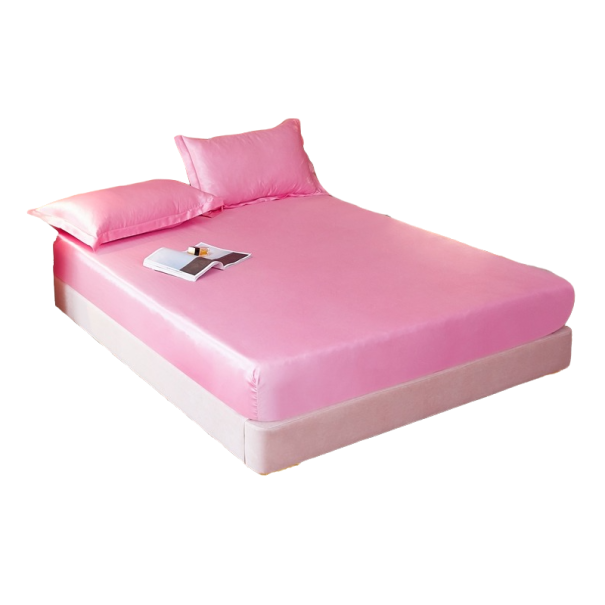 Satijnen laken 180 x 200 cm roze