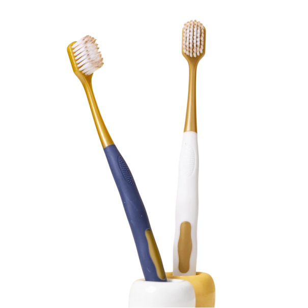 Sats med 6 tandborstar för vuxna med mjuka borsthuvuden Bred huvud Ultra mjuka strån Skydd för känsliga tandkött Material PP TPR 1