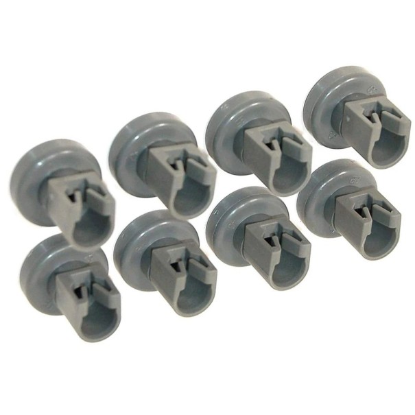 Sats med 8 st hjul till diskmaskin 2,5 x 2,5 x 0,8 cm Underdisk Kompatibel med AEG Favorit Privileg Zanussi Reservdel 1