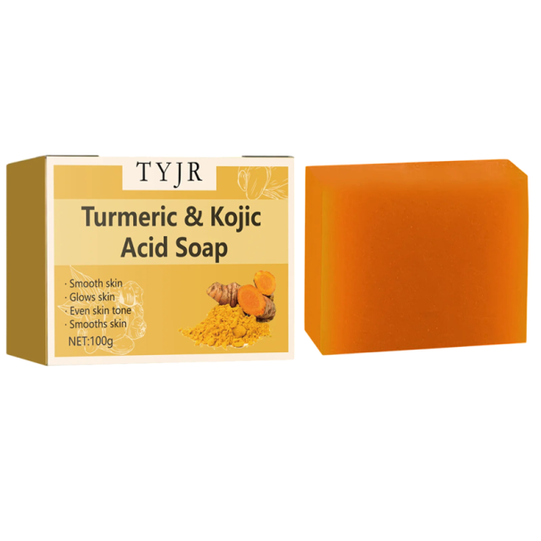 Savon naturel au curcuma 100g Nettoyant Hydratant Savon contre l'acné Éclaircissant Soin de la peau Réduction des taches sombres Ingrédients biologiques 1