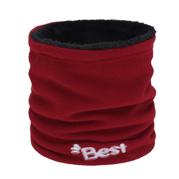 Scaldacollo invernale con scritta bordeaux