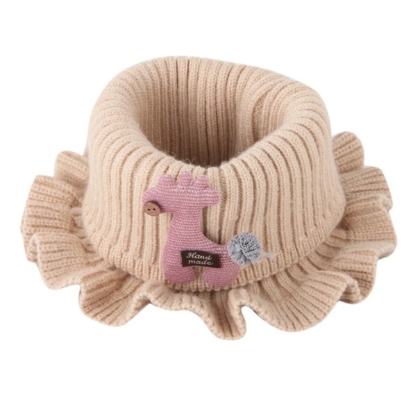 Scaldacollo lavorato a maglia per bambini A171 kaki