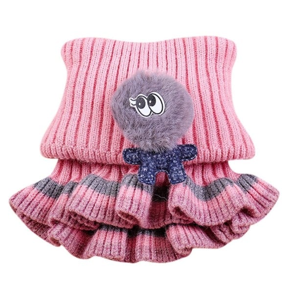 Scaldacollo lavorato a maglia per bambini A172 rosa