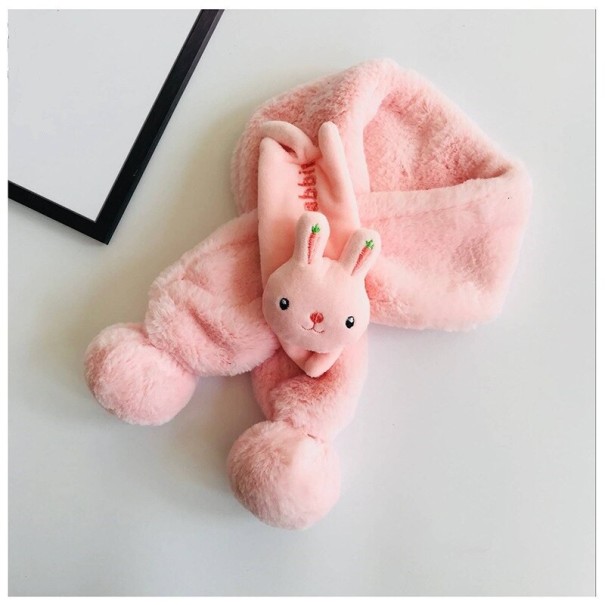 Scarf invernale per bambini con animale rosa