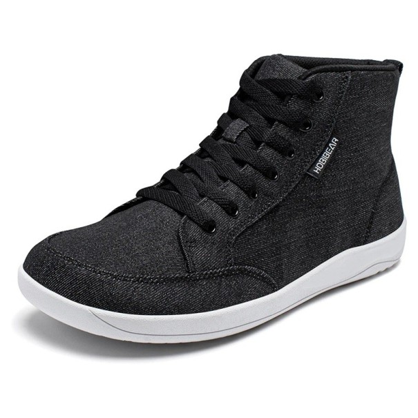 Scarpe da acqua alla caviglia con lacci in tessuto con suola in gomma antiscivolo Unisex per sport acquatici, nuoto e spiaggia nero-bianco 38,5