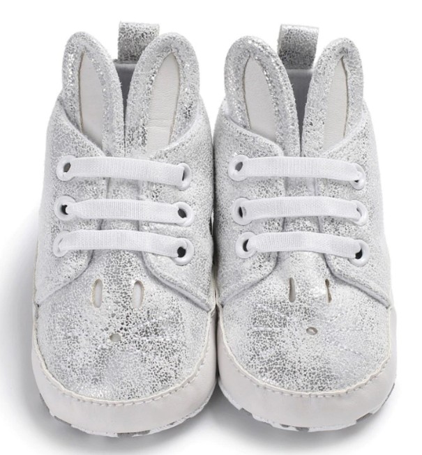 Scarpe da ginnastica per bambini - coniglietto argento 12-18 mesi