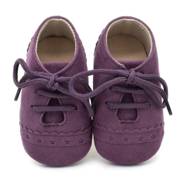 Scarpe in pelle per bambini A428 viola 6-12 mesi