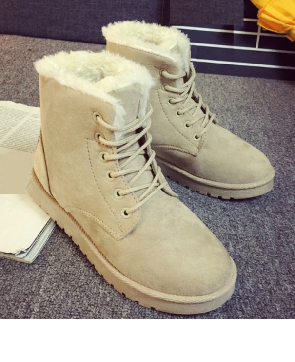 Scarpe invernali da uomo con pelliccia J2685 beige 37