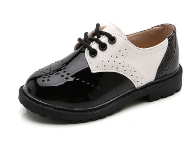 Scarpe stringate verniciate per bambini bianco 29,5