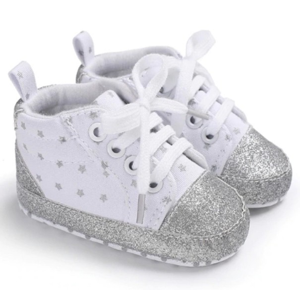 Scarpine alla caviglia per bambini bianco 12-18 mesi