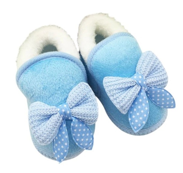 Scarpine termiche da bambina blu 6-12 mesi