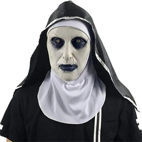 Scary Nun Latex maszk Halloween Apáca maszk Farsangi maszk Cosplay Apáca 1