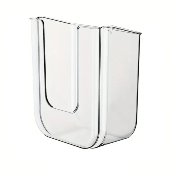 Scatola di stoccaggio da parete per bagno per salviette umidificate con grande apertura Alta capacità Supporto trasparente per fazzoletti senza foratura 1