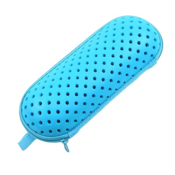 Scatola porta occhialini 18,5 x 8 x 6 cm Custodia traspirante in materiale EVA Copertura protettiva per occhiali da piscina blu